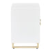 AICO Furniture Palm Gate Nightstand in Cloud White - Visions in Furniture (La Mirada, CA)