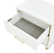 AICO Furniture Palm Gate Nightstand in Cloud White - Visions in Furniture (La Mirada, CA)