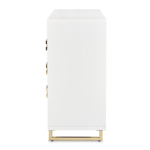 AICO Furniture Palm Gate Dresser in Cloud White - Visions in Furniture (La Mirada, CA)