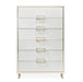 AICO Furniture Palm Gate 6 Drawer Chest in Cloud White - Visions in Furniture (La Mirada, CA)