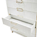AICO Furniture Palm Gate 6 Drawer Chest in Cloud White - Visions in Furniture (La Mirada, CA)