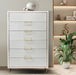 AICO Furniture Palm Gate 6 Drawer Chest in Cloud White - Visions in Furniture (La Mirada, CA)