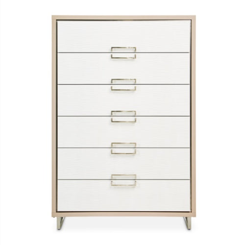 AICO Furniture Palm Gate 6 Drawer Chest in Clay - Visions in Furniture (La Mirada, CA)