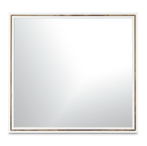 AICO Furniture Palm Gate Wall Mirror in Cloud White - Visions in Furniture (La Mirada, CA)