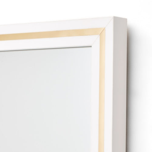 AICO Furniture Palm Gate Wall Mirror in Cloud White - Visions in Furniture (La Mirada, CA)
