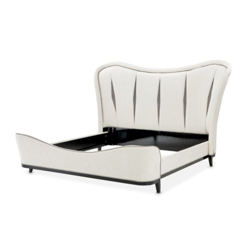 AICO Furniture Tuxedo King Upholstered Bed in Piano Keyboard - Visions in Furniture (La Mirada, CA)