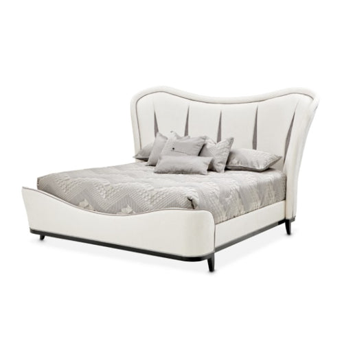 AICO Furniture Tuxedo Queen Upholstered Bed in Piano Keyboard image