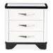 AICO Furniture Tuxedo Nightstand in Piano Keyboard - Visions in Furniture (La Mirada, CA)