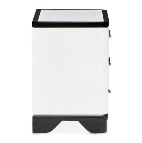 AICO Furniture Tuxedo Nightstand in Piano Keyboard - Visions in Furniture (La Mirada, CA)