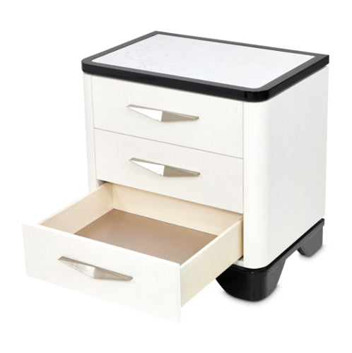 AICO Furniture Tuxedo Nightstand in Piano Keyboard - Visions in Furniture (La Mirada, CA)