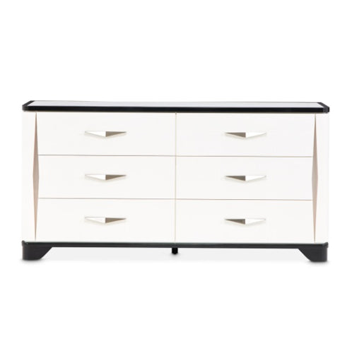 AICO Furniture Tuxedo Dresser in Piano Keyboard - Visions in Furniture (La Mirada, CA)