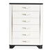 AICO Furniture Tuxedo 6 Drawer Chest in Piano Keyboard - Visions in Furniture (La Mirada, CA)