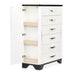 AICO Furniture Tuxedo 6 Drawer Chest in Piano Keyboard - Visions in Furniture (La Mirada, CA)