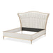 AICO Furniture St.Charles Queen Upholstered Bed in Dove Gray - Visions in Furniture (La Mirada, CA)