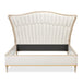 AICO Furniture St.Charles Queen Upholstered Bed in Dove Gray - Visions in Furniture (La Mirada, CA)