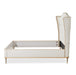 AICO Furniture St.Charles Queen Upholstered Bed in Dove Gray - Visions in Furniture (La Mirada, CA)