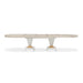 AICO Furniture St. Charles Double Pedestal Dining Table in Dove Gray - Visions in Furniture (La Mirada, CA)