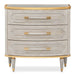 AICO Furniture St.Charles 3 Drawer Nightstand in Dove Gray - Visions in Furniture (La Mirada, CA)