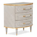 AICO Furniture St.Charles 3 Drawer Nightstand in Dove Gray - Visions in Furniture (La Mirada, CA)