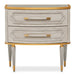 AICO Furniture St.Charles 2 Drawer Nightstand in Dove Gray - Visions in Furniture (La Mirada, CA)