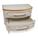 AICO Furniture St.Charles 2 Drawer Nightstand in Dove Gray - Visions in Furniture (La Mirada, CA)