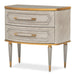 AICO Furniture St.Charles 2 Drawer Nightstand in Dove Gray - Visions in Furniture (La Mirada, CA)