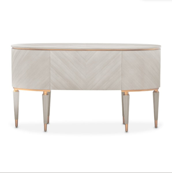 AICO Furniture St.Charles Vanity Desk in Dove Gray - Visions in Furniture (La Mirada, CA)
