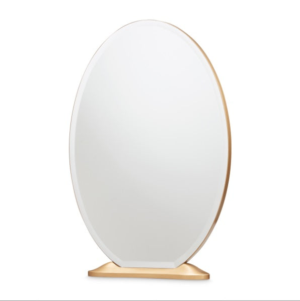 AICO Furniture St.Charles Vanity Desk with Mirror in Dove Gray - Visions in Furniture (La Mirada, CA)