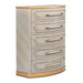 AICO Furniture St.Charles 5 Drawer Highboy Chest in Dove Gray - Visions in Furniture (La Mirada, CA)
