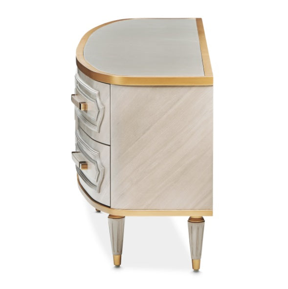 AICO Furniture St.Charles Media Cabinet in Dove Gray - Visions in Furniture (La Mirada, CA)