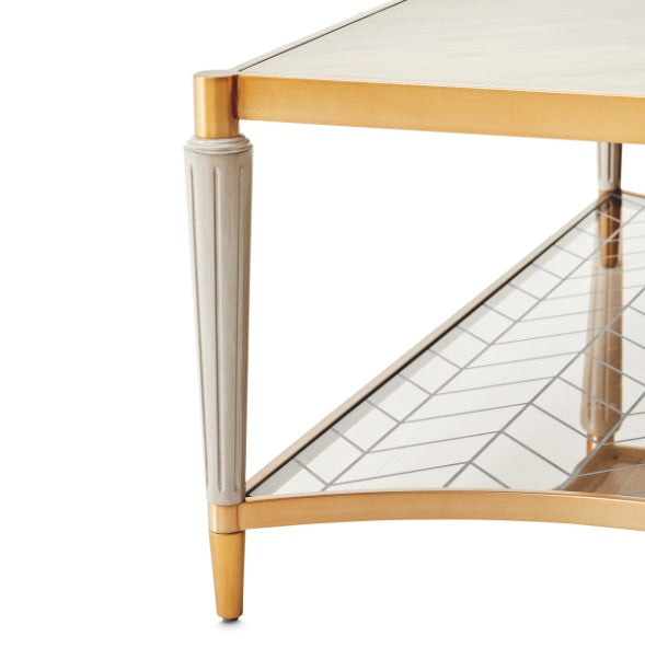 AICO Furniture St.Charles Rectangular Cocktail Table in Dove Gray - Visions in Furniture (La Mirada, CA)
