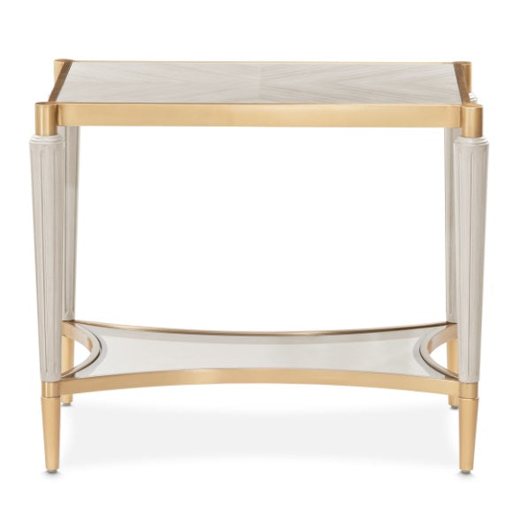 AICO Furniture St.Charles End Table in Dove Gray - Visions in Furniture (La Mirada, CA)