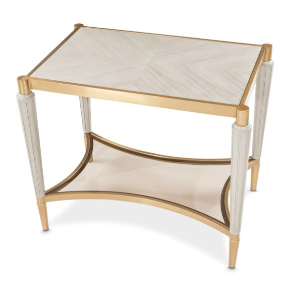 AICO Furniture St.Charles End Table in Dove Gray - Visions in Furniture (La Mirada, CA)
