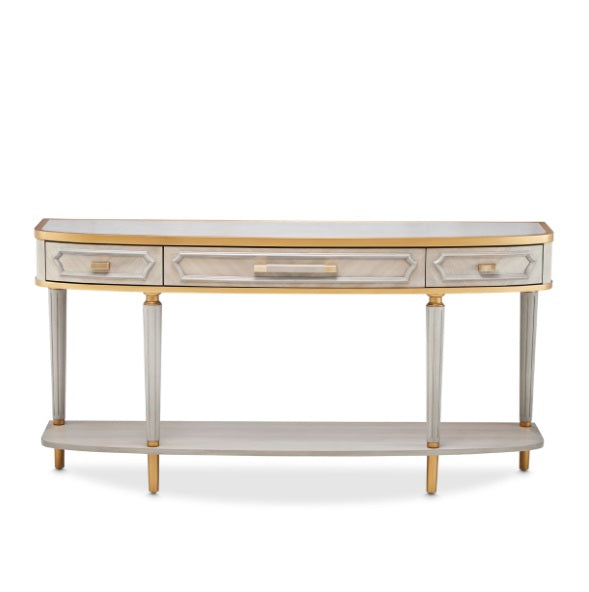 AICO Furniture St.Charles Console Table in Dove Gray - Visions in Furniture (La Mirada, CA)