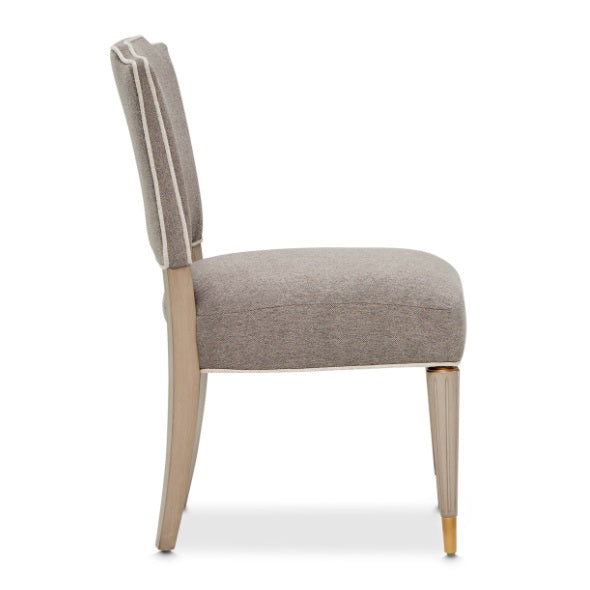 AICO Furniture St.Charles Vanity Chair in Dove Gray - Visions in Furniture (La Mirada, CA)
