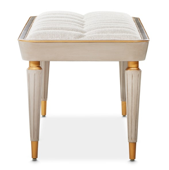AICO Furniture St.Charles Accent Bench in Dove Gray - Visions in Furniture (La Mirada, CA)