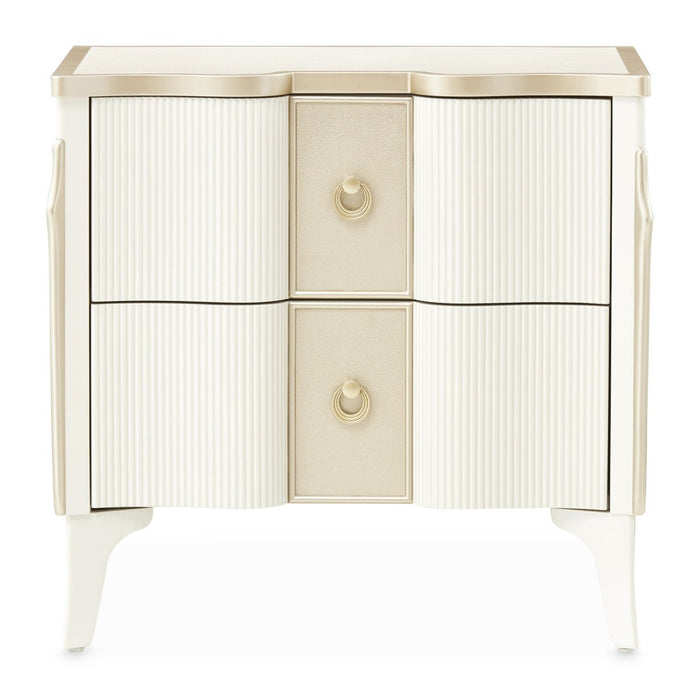 AICO Furniture La Marisia Nightstand in Creamy Pearl - Visions in Furniture (La Mirada, CA)