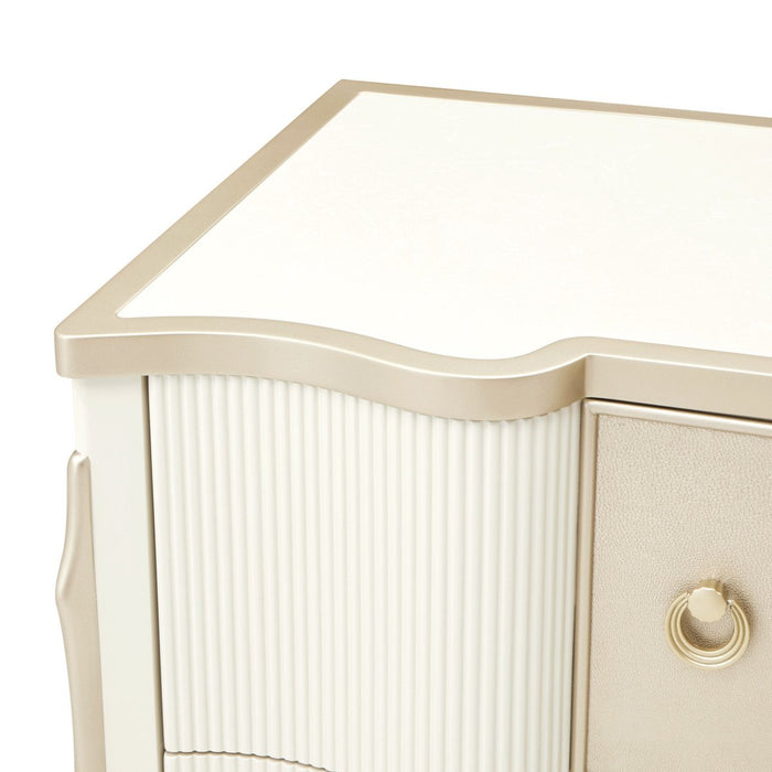 AICO Furniture La Marisia Nightstand in Creamy Pearl - Visions in Furniture (La Mirada, CA)