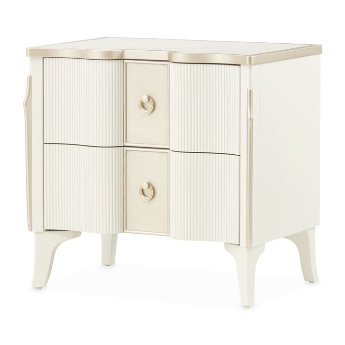 AICO Furniture La Marisia Nightstand in Creamy Pearl - Visions in Furniture (La Mirada, CA)