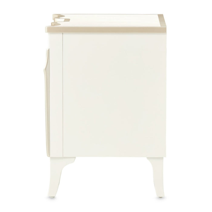 AICO Furniture La Marisia Nightstand in Creamy Pearl - Visions in Furniture (La Mirada, CA)