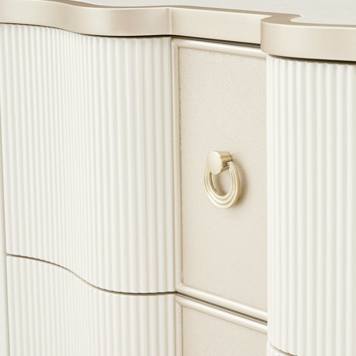 AICO Furniture La Marisia Nightstand in Creamy Pearl - Visions in Furniture (La Mirada, CA)