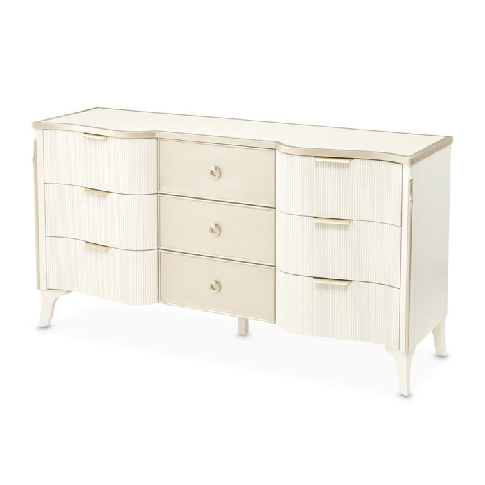 AICO Furniture La Marisia Dresser in Creamy Pearl - Visions in Furniture (La Mirada, CA)