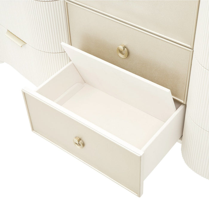 AICO Furniture La Marisia Dresser in Creamy Pearl - Visions in Furniture (La Mirada, CA)