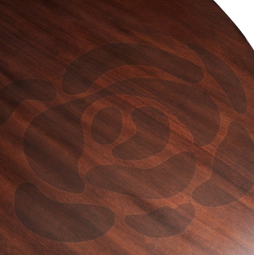 AICO Furniture Camellia Field Round Dining Table in Warm Pecan - Visions in Furniture (La Mirada, CA)