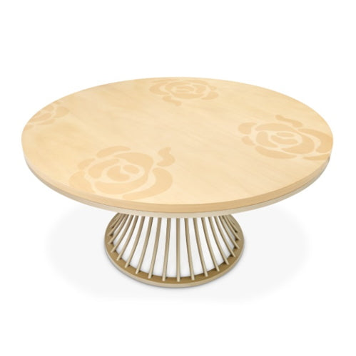 AICO Furniture Camellia Field Round Dining Table in Caramel - Visions in Furniture (La Mirada, CA)