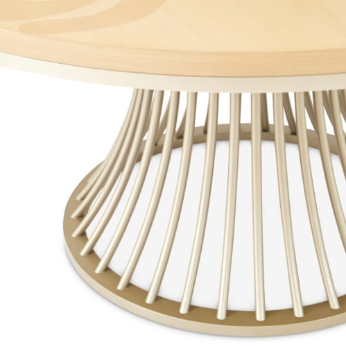 AICO Furniture Camellia Field Round Dining Table in Caramel - Visions in Furniture (La Mirada, CA)