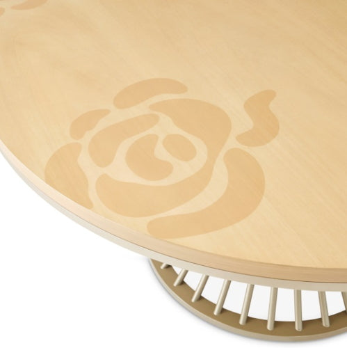 AICO Furniture Camellia Field Round Dining Table in Caramel - Visions in Furniture (La Mirada, CA)