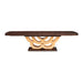AICO Furniture Camellia Field Rectangular Pedestal Dining Table in Warm Pecan - Visions in Furniture (La Mirada, CA)