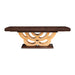 AICO Furniture Camellia Field Rectangular Pedestal Dining Table in Warm Pecan - Visions in Furniture (La Mirada, CA)