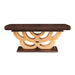 AICO Furniture Camellia Field Rectangular Pedestal Dining Table in Warm Pecan - Visions in Furniture (La Mirada, CA)